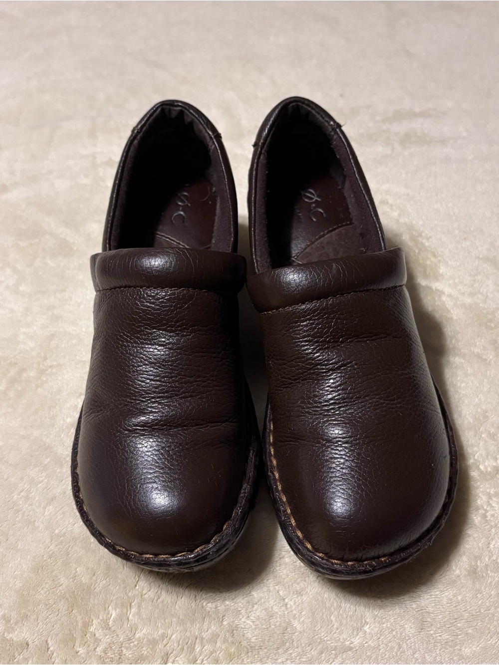 b.o.c. Dark Brown Leather Slip-On Loafers